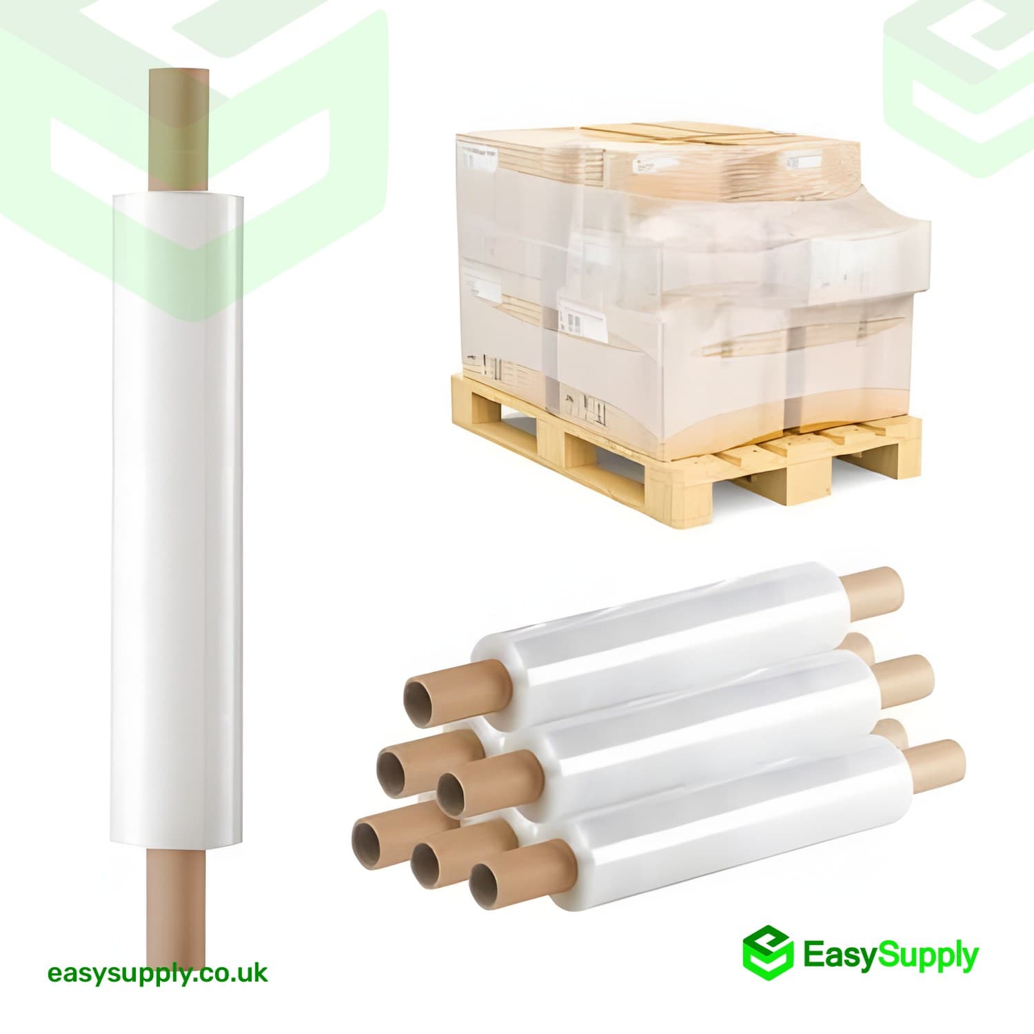 Very Tacky Pallet Wrap Clear 12' Mu Vtss 400mm Extended Core 6 Roll
